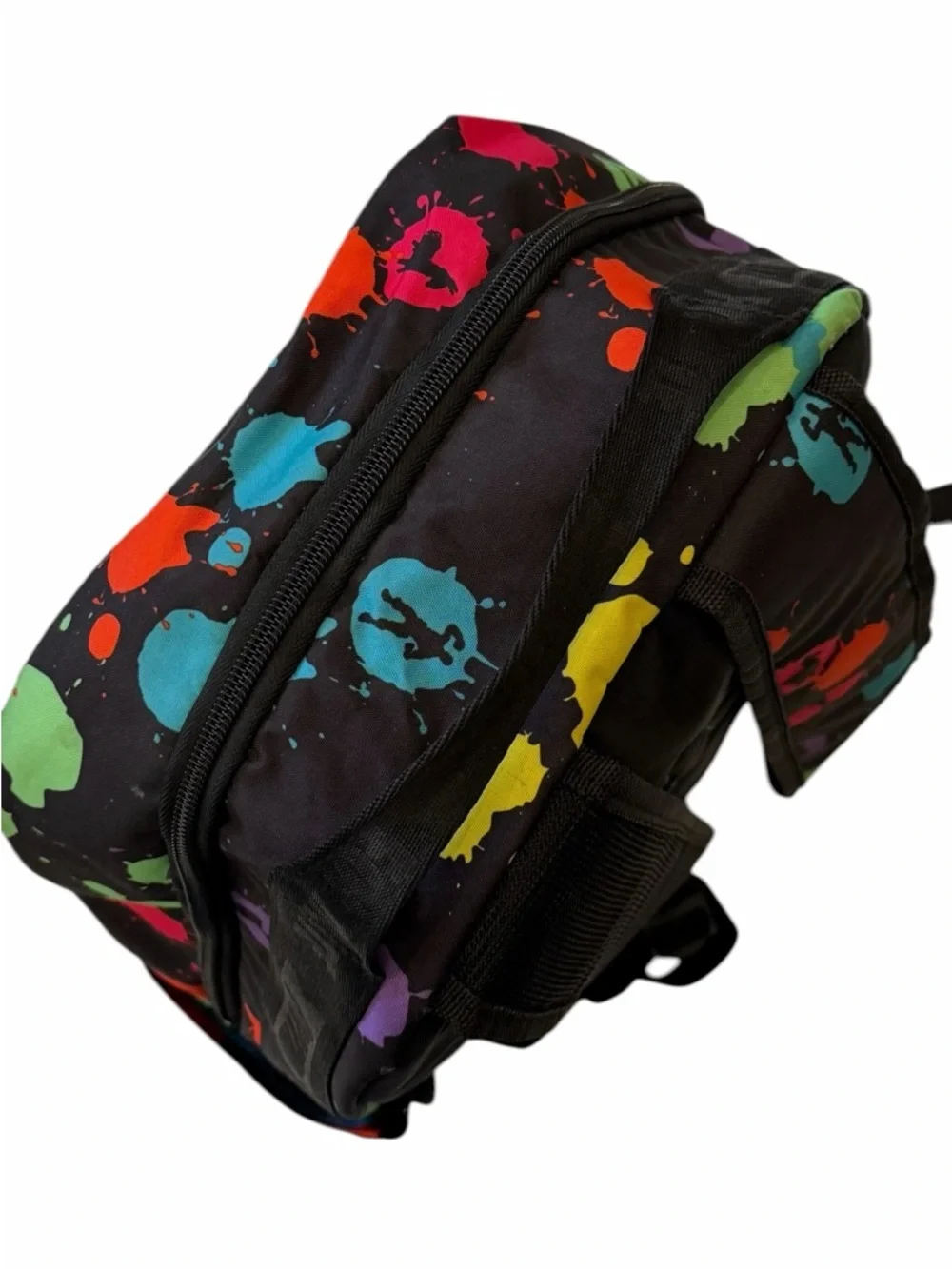 Fortnite Backpack Unisex Multi-Color Paint Splatter Zipper Closure Gamer Bag